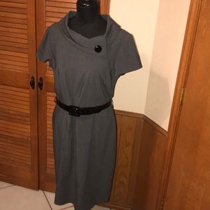 EUC Tahari charcoal gray dress. Size 12